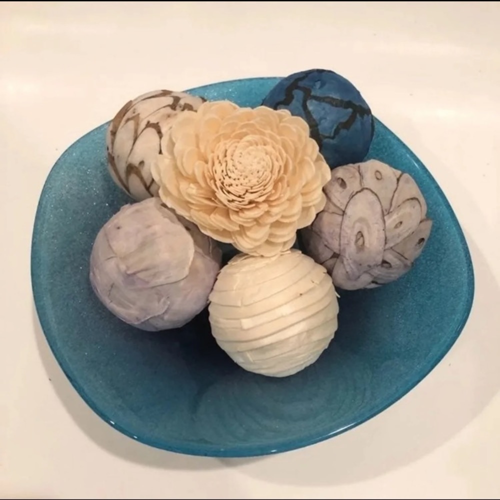 Sparkly Blue Decorative Bowl